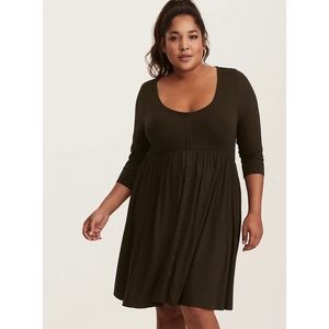 Torrid Olive Green Button Dress